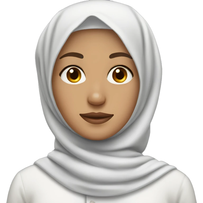 white loose hijab freckled woman  emoji
