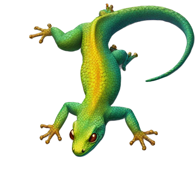 Lying lizard emoji
