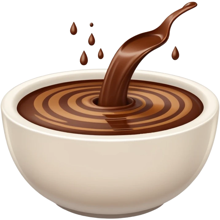 smooth brown liquid in white bowl emoji