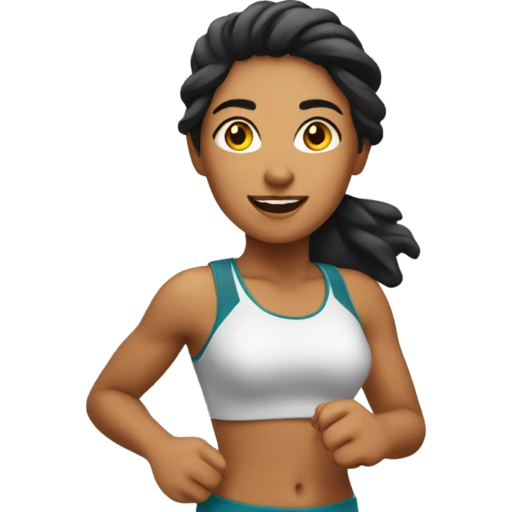 Latina girl running  emoji