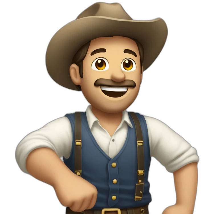 hombre festejando estirando los brazos hacia arriba feliz emoji