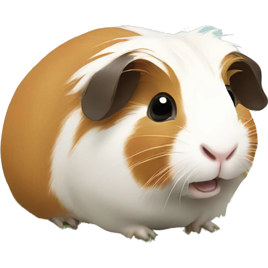 Guinea pig eating grass emoji