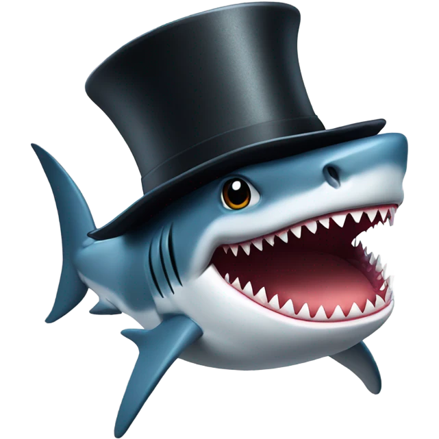 shark with a tophat emoji