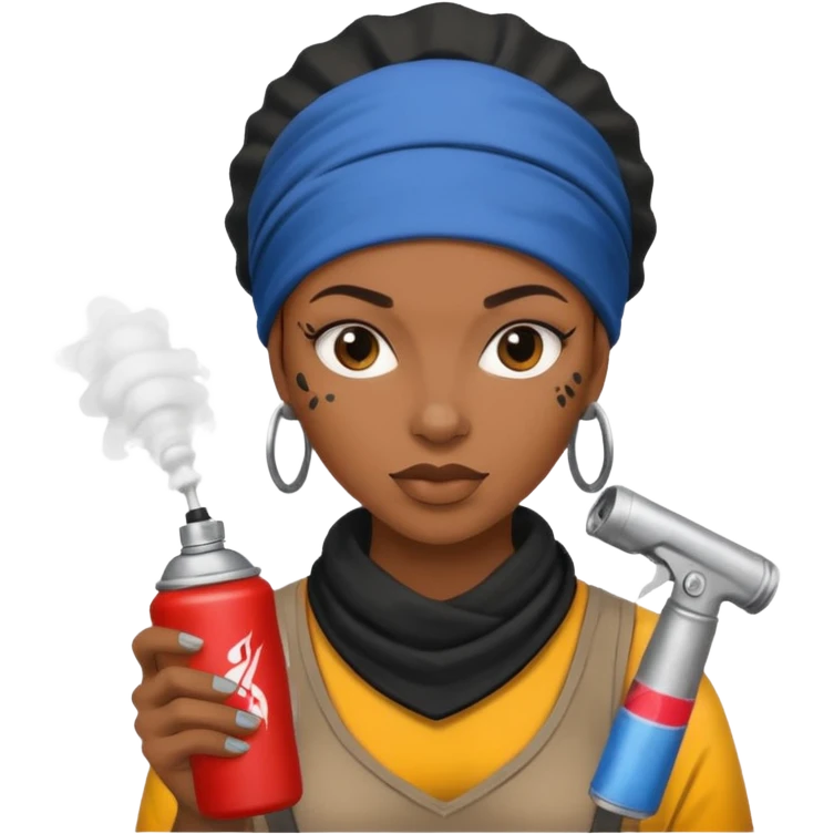 Street Grafitier black woman emoji