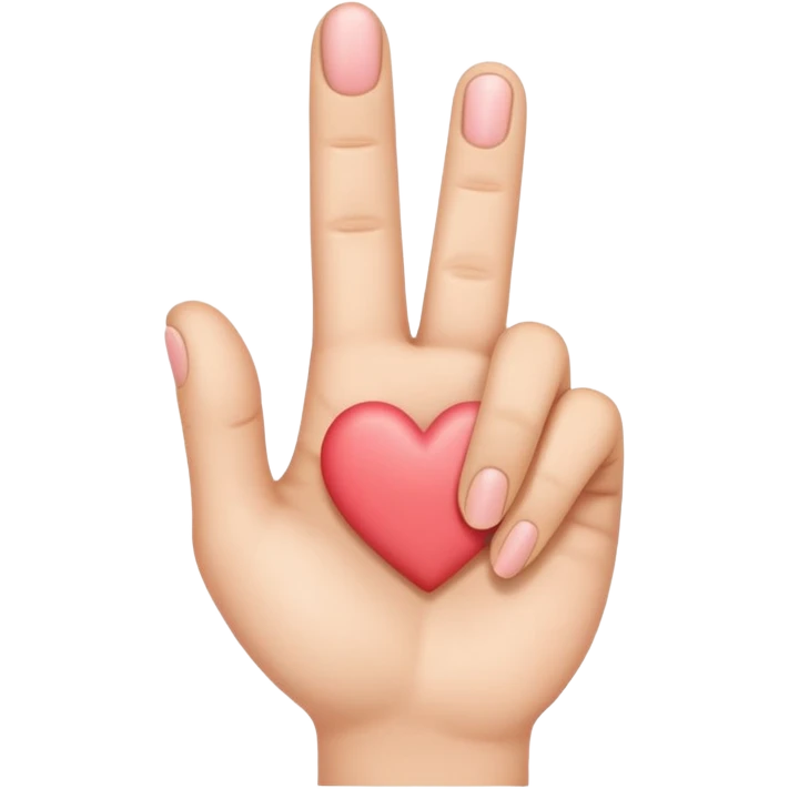 hand korean finger heart emoji emoji