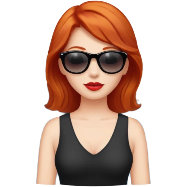 red headed woman with a cruise ship in the background emoji