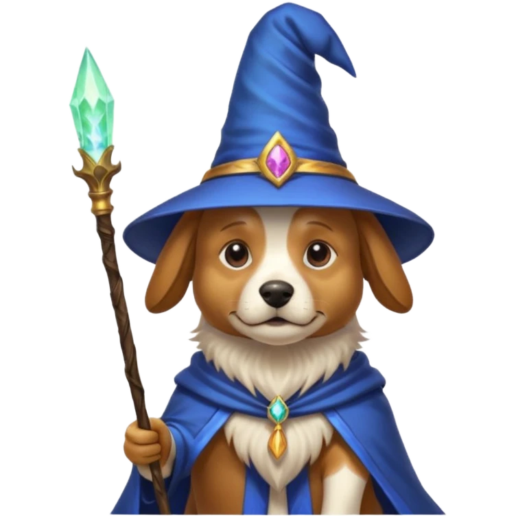 Dog wizard emoji