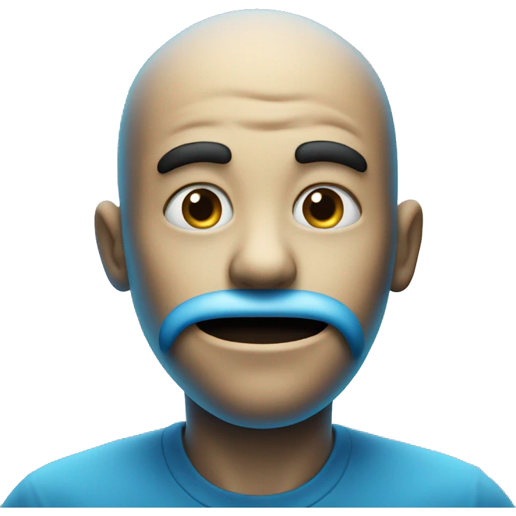 an emoji face holding it's breath and turning blue emoji