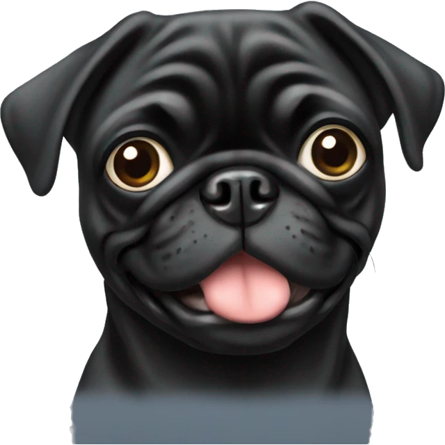 black pug emoji