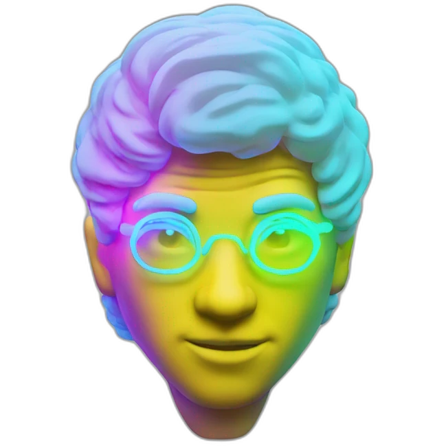 Juicy booty neon sign style man emoji