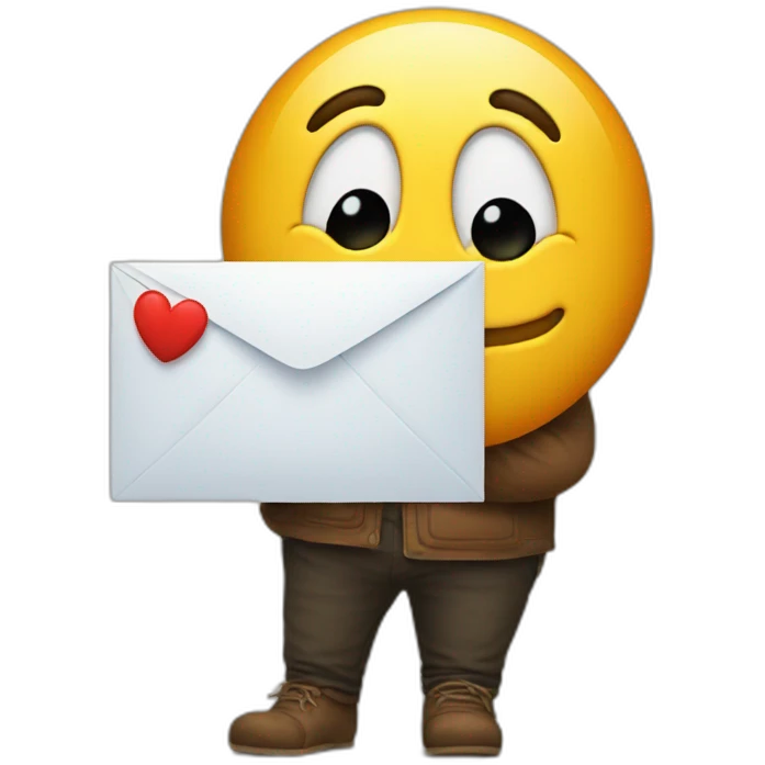 big emoji hugs a letter A emoji