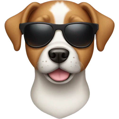 Dog wearing sunglasses  emoji