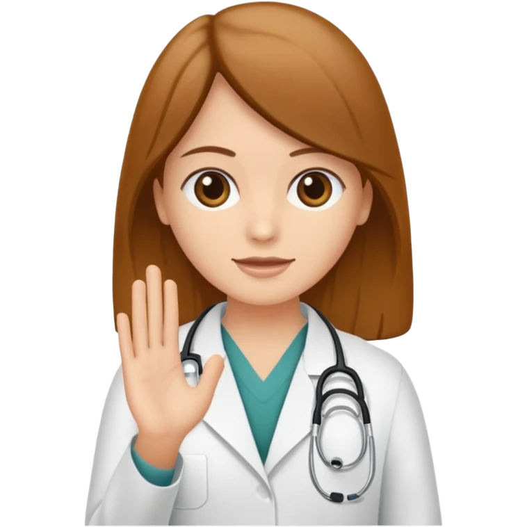 Radiografía de mano sostenida por un médico sin estetoscopio bata blanca  piel clara cabello café obscuro emoji