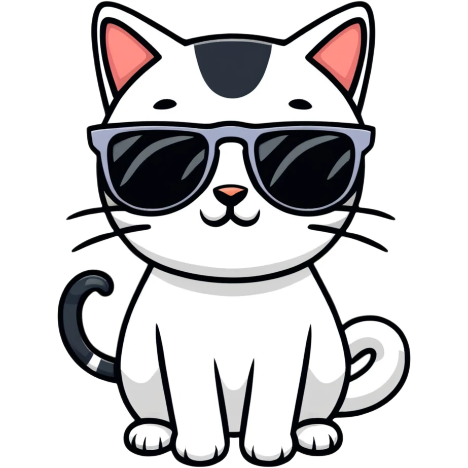 Cat with sunglasses emoji