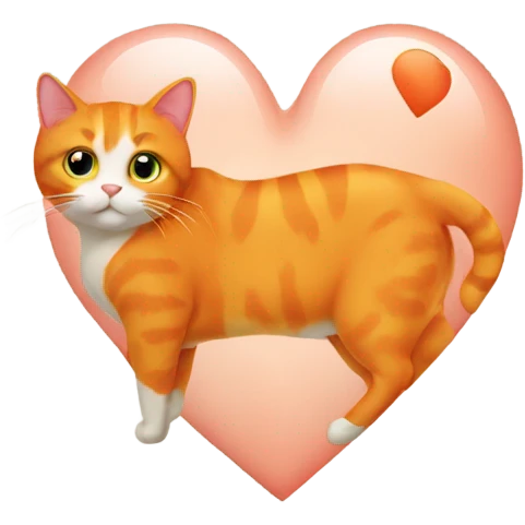 orange cat heart emoji