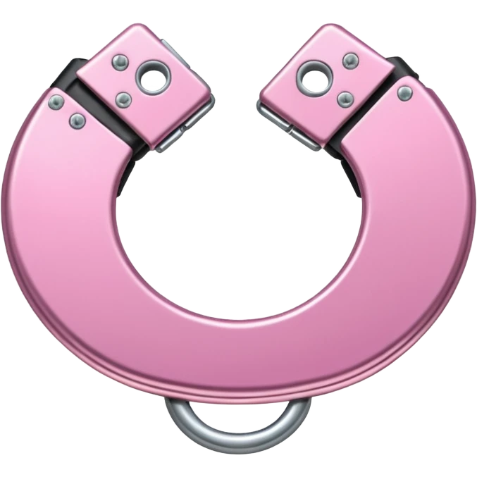 Pink hand cuffs  emoji
