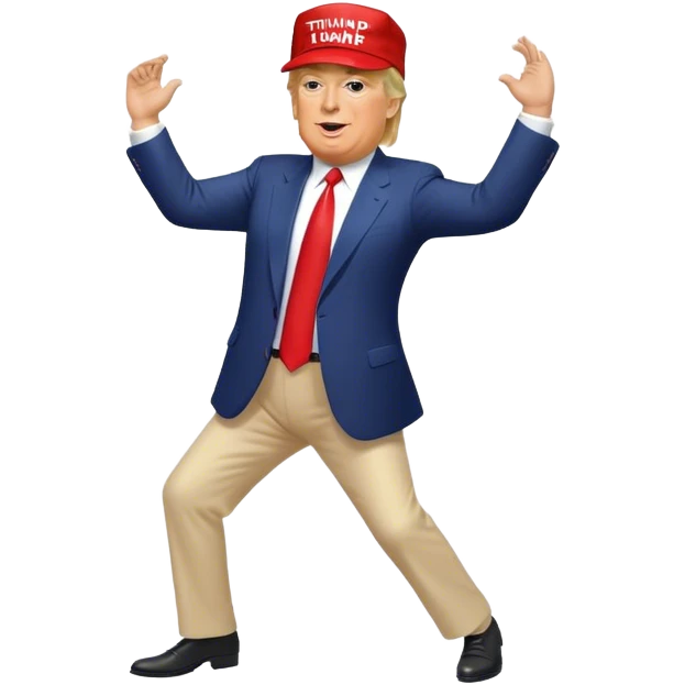 Donald Trump MAGA hat crazy dance emoji