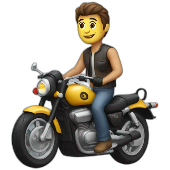 Homme sur moto emoji