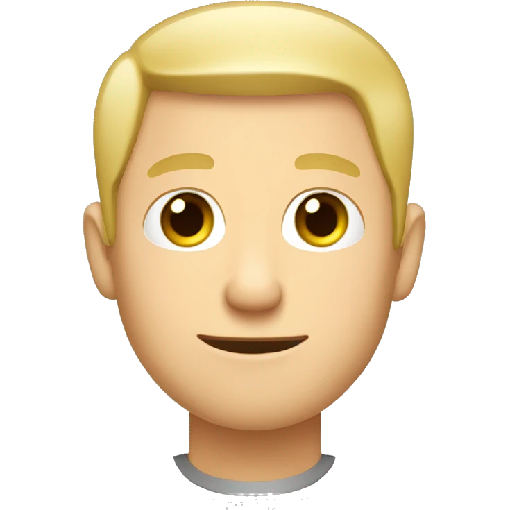 Blonde Flattop man with smartphone emoji