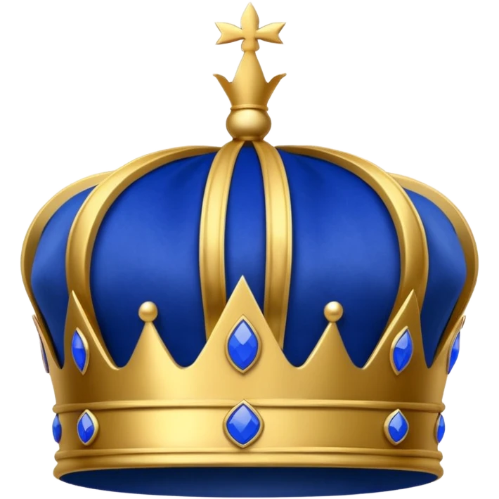 royal blue crown only emoji