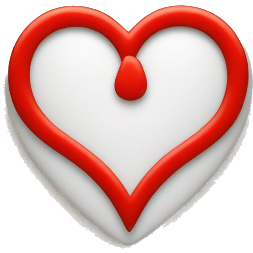 Red heart with an S in the middle emoji