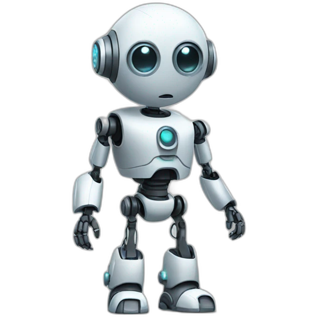 Cute robot full body emoji