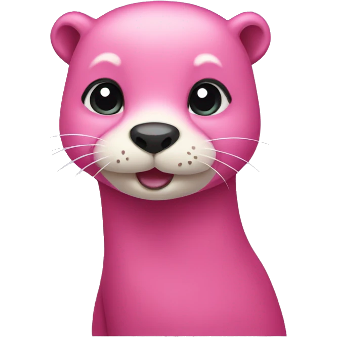 Pink otter emoji