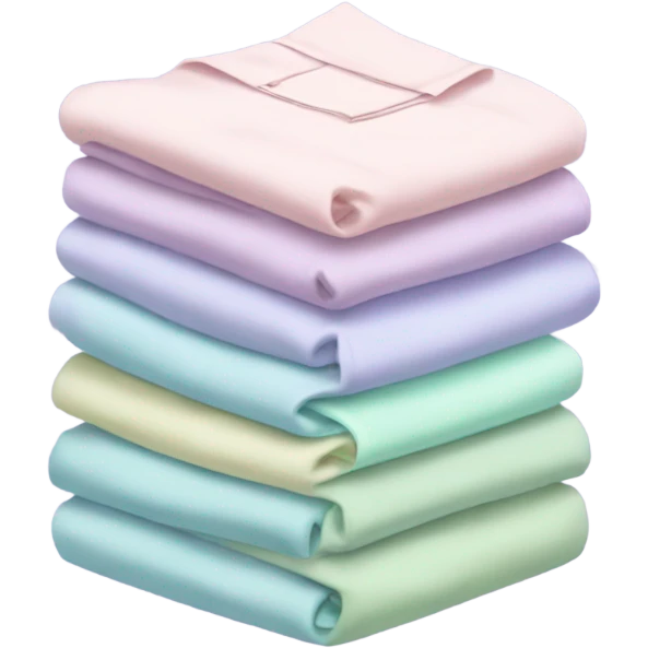 Pile of folded pastel clothes emoji