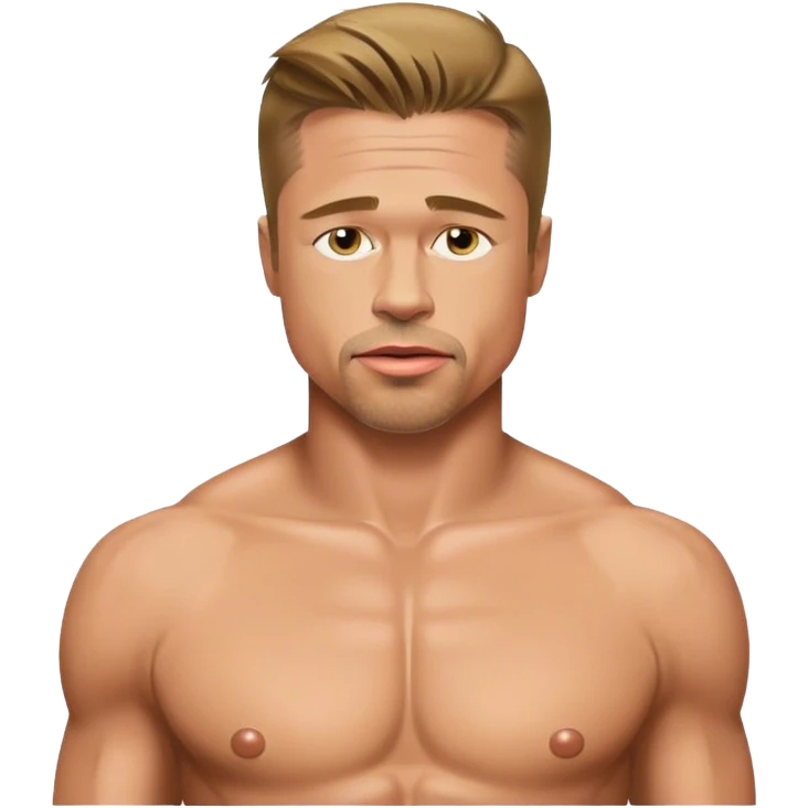 Brad Pitt young and shirtless (Fury era) emoji