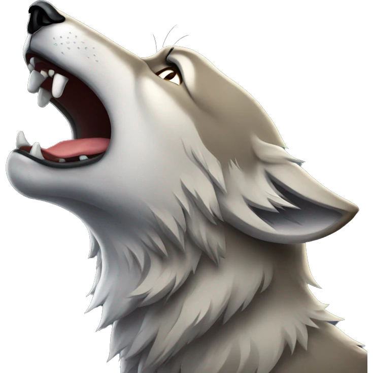 Howling wolf emoji