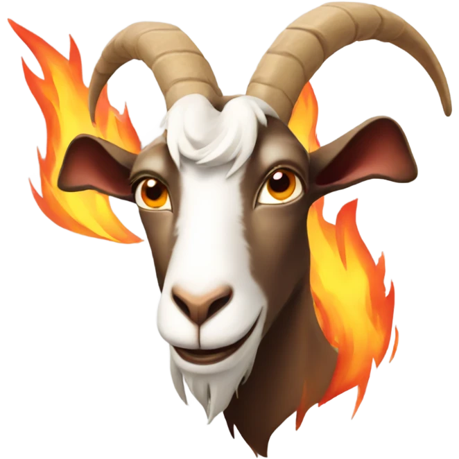 goat with flames emoji