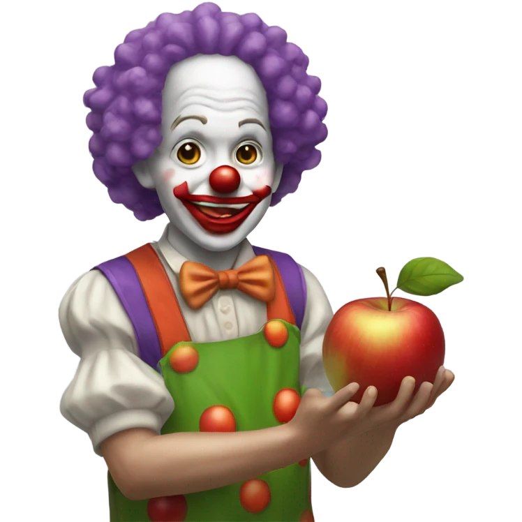 clown jugging apples emoji
