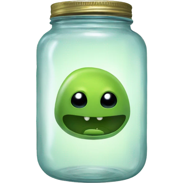 alien head in a pickle jar emoji
