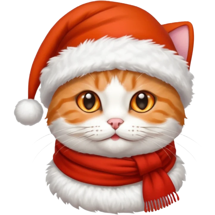 Un  gato con ropa navideña emoji