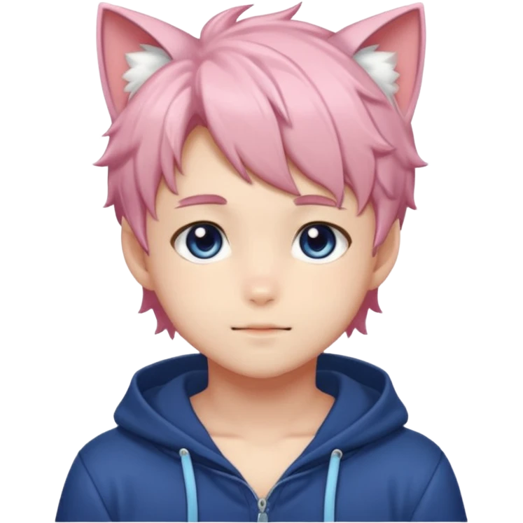 Shiny Blushing Cute Kawaii Handsome Shoujo Anime Catboy Trending Style Cottagecore  emoji