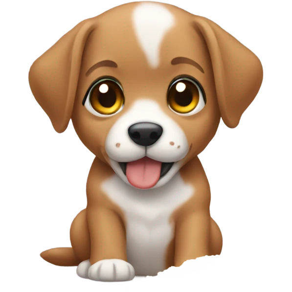puppy eating rice emoji