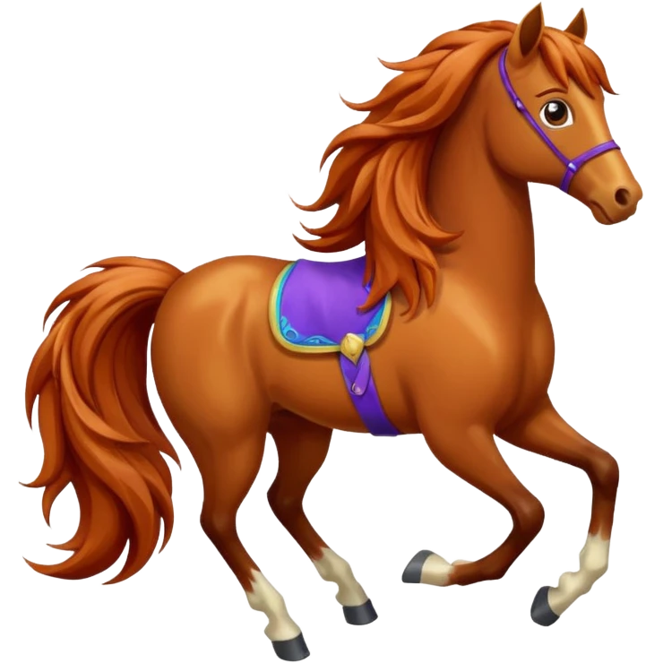the cartoon horse should be more cartoon emoji