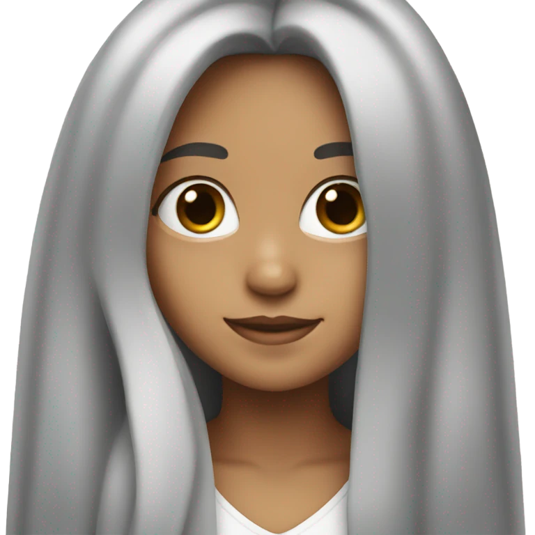 smiling girl with black hair emoji