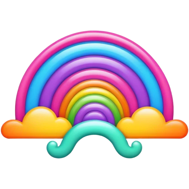 Psychedelic colored Border line emoji