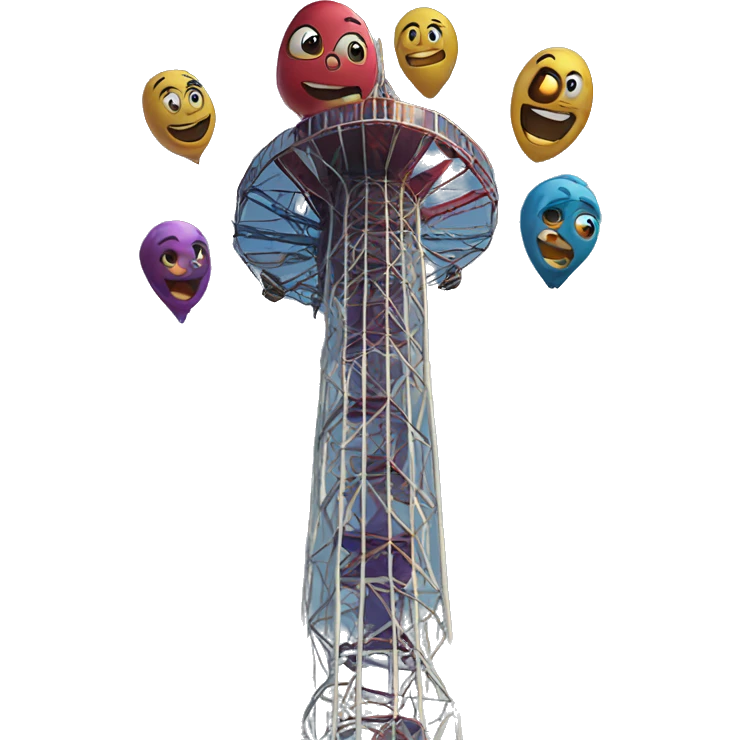 Drop tower amusement park  emoji