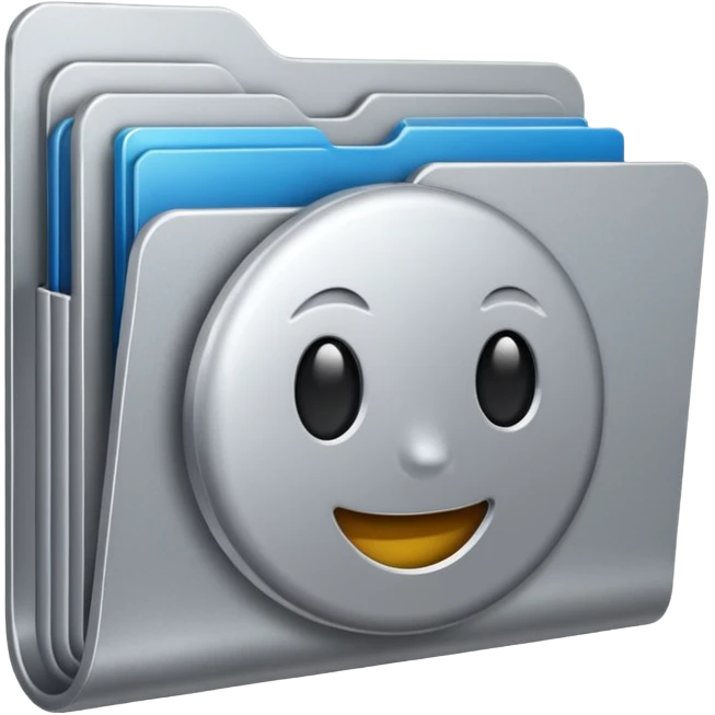 computer folder no face emoji