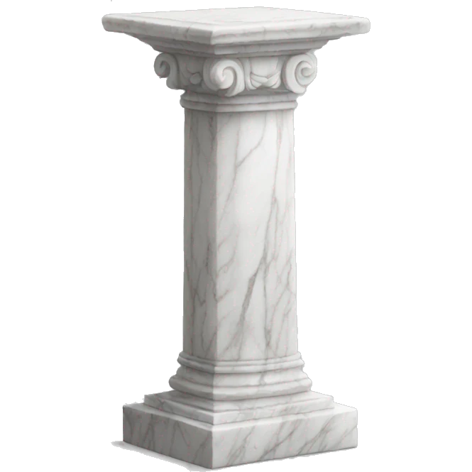 a white marble pedestal emoji