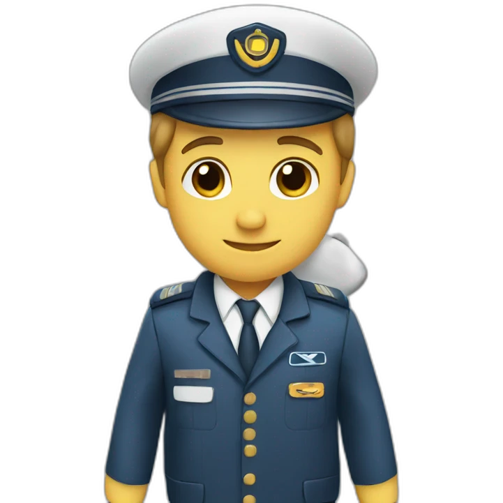 Plane and pilot emoji