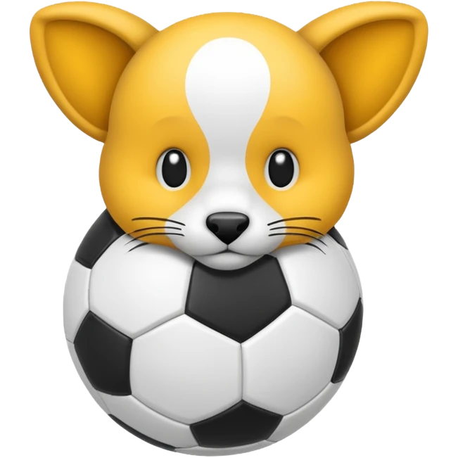Una mascota de futbol soccer emoji