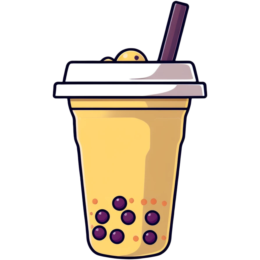 Bubble tea with tapioca pearls emoji