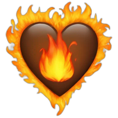  heart with fire emoji