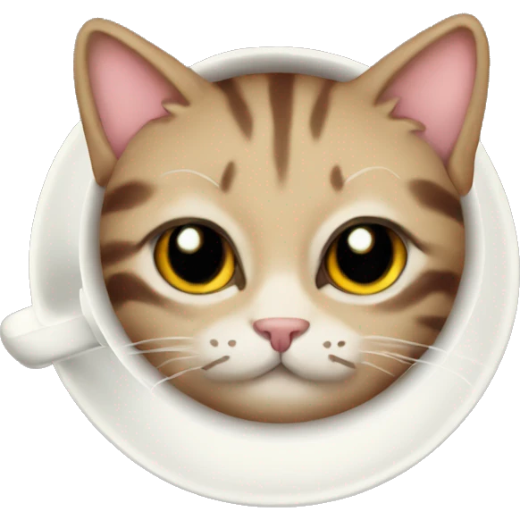 Cat tea emoji