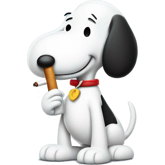 snoopy holding cigarette  emoji