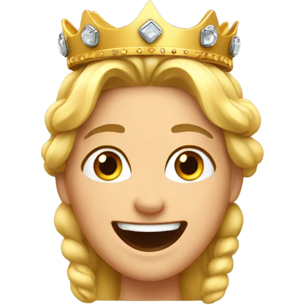 Heidi with crown laughing  emoji