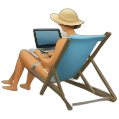 digital-nomad-working-at-beach emoji